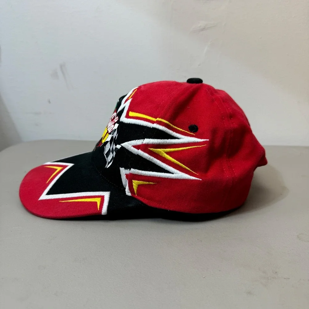 Vintage Coca-Cola 600 NASCAR Snapback Hat Red Black Lowes Motor Speedway Y2K
